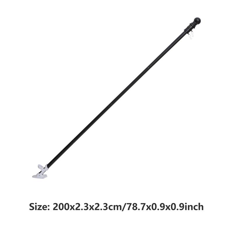 1 Set Wall Mount Flag Pole Porch Yard Flag Pole With Bracket Outdoor Spinning Flagpole Kit Flag Rod Parts