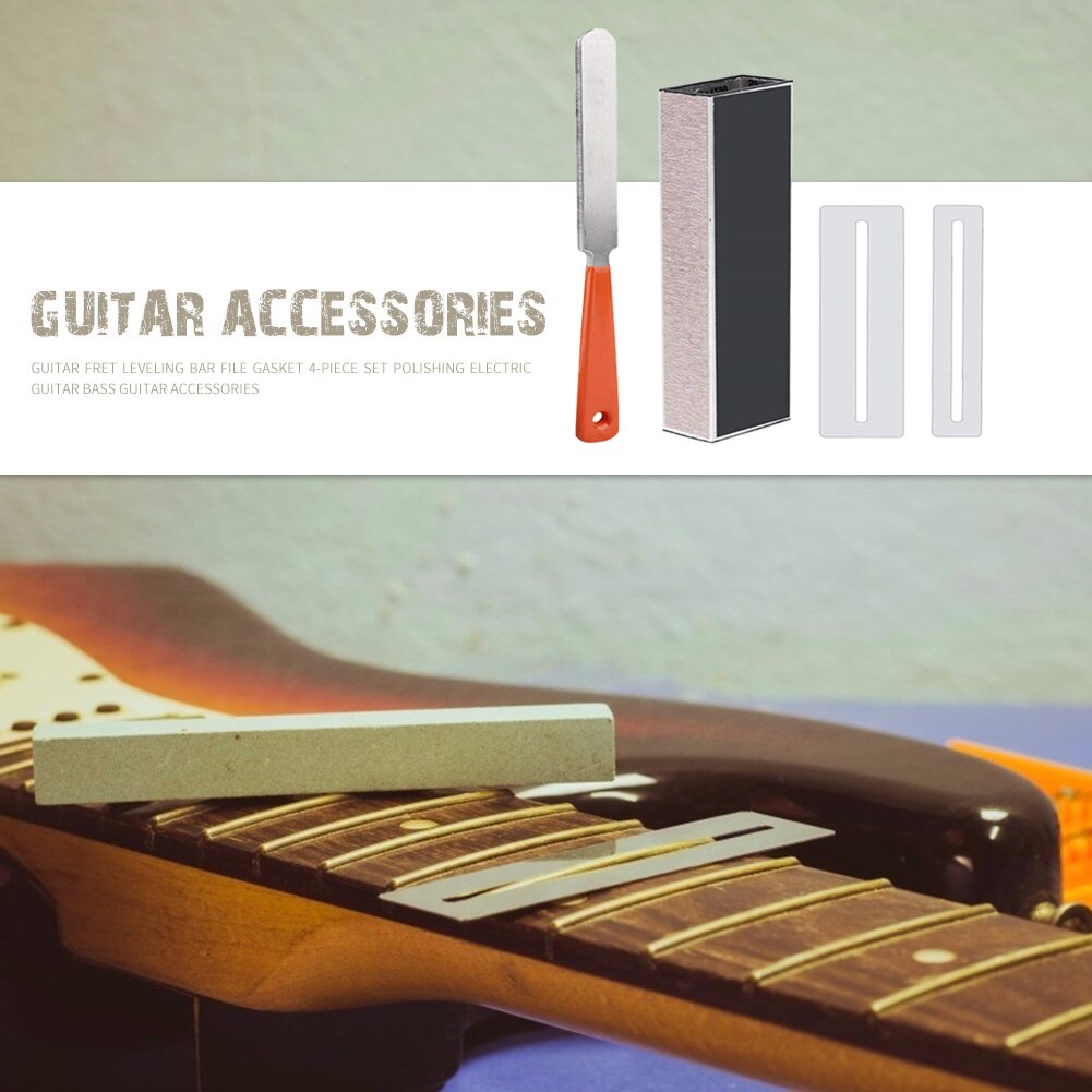 Guitar luthier værktøjssæt inkluderer bånd gummi hammer guitar bånd krone fil nivelleringsværktøj slibebeskyttere reparationsdel sæt