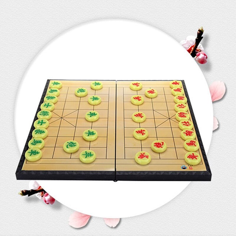 Classic Bamboo Chinese Chess (Xiangqi) Set For 2 Players - Full Size Board & Pieces