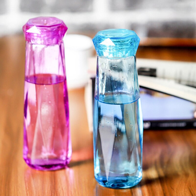 Gebühr Kristall Diamant Wasser Flasche bap Frei 420ML Glas Sport Flasche botella de agua Leck nachweisen draussen Reise Flasche für Mädchen