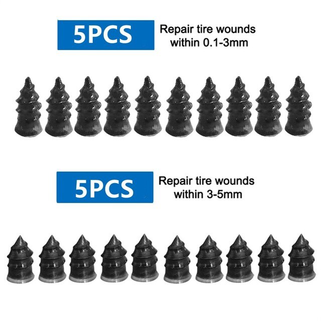 10Pcs Tire Repair Rubber Nail Puncture Repair Nail Car Truck Motorcycle Scooter Bike Vacuum Tyre Tire Tubeless Repair Kit Tool: 10pcs Mixed