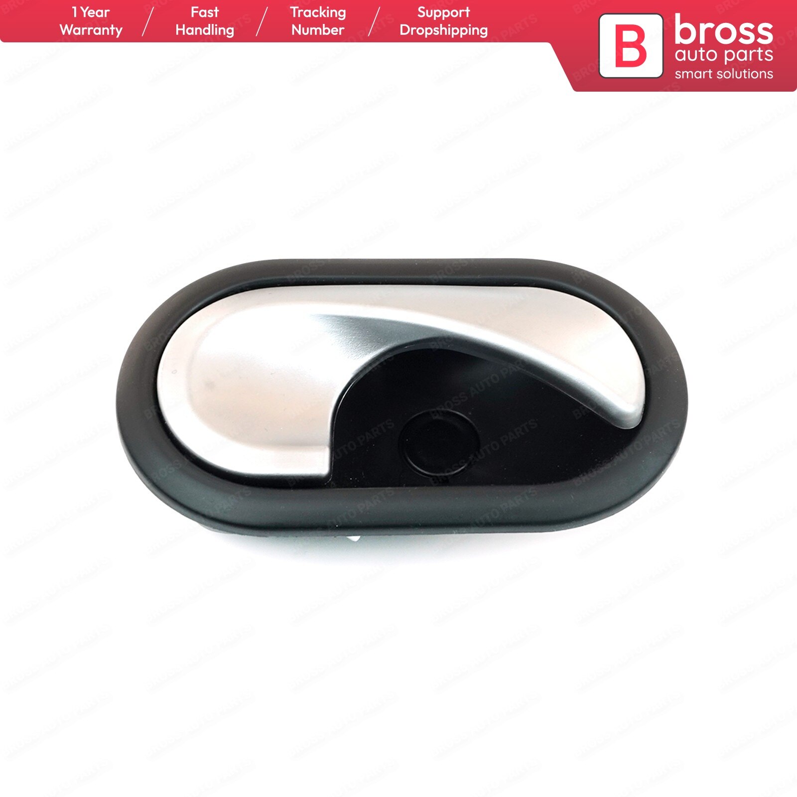 Bross – poignée de porte intérieure chromée, pour Renault megane 2 2002 – , Dacia Sandero, BDP106