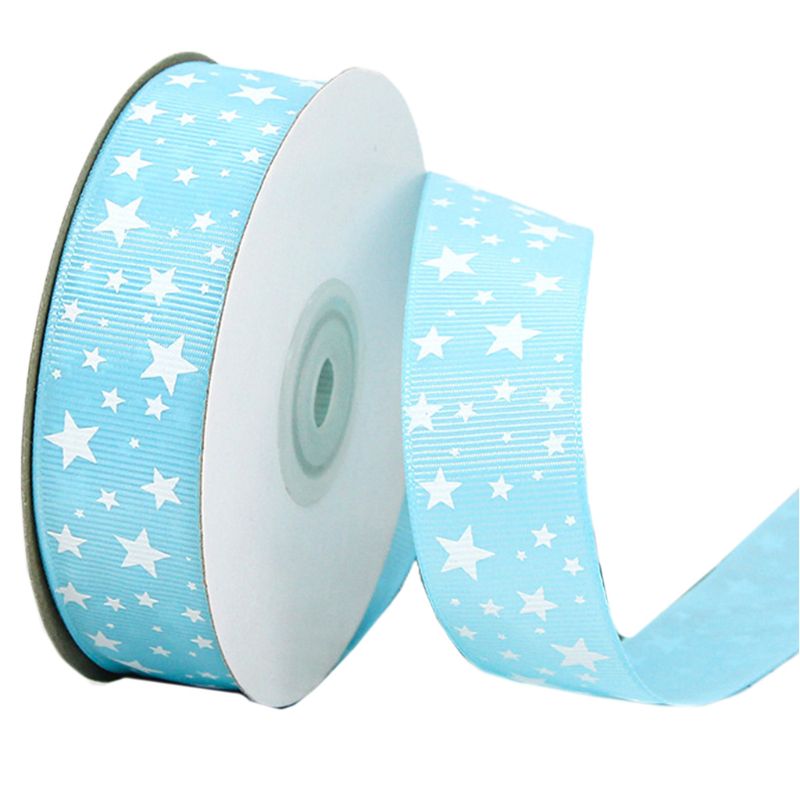 24 Yards 1 Inch Wide Stars Printed Grosgrain Ribbo... – Vicedeal