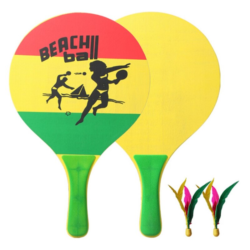 Board Badminton Racket Strand Zeven Lagen Van Hoogwaardige Populier Hout Tafeltennis Racket Willekeurige Kleur