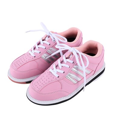 Frauen Professionelle Bowling Schuhe Anti-Schleudern Atmungsaktive Sport Turnschuhe Leder Komfortable Reflektierende Ausbildung Schuhe AA11035: 4,5