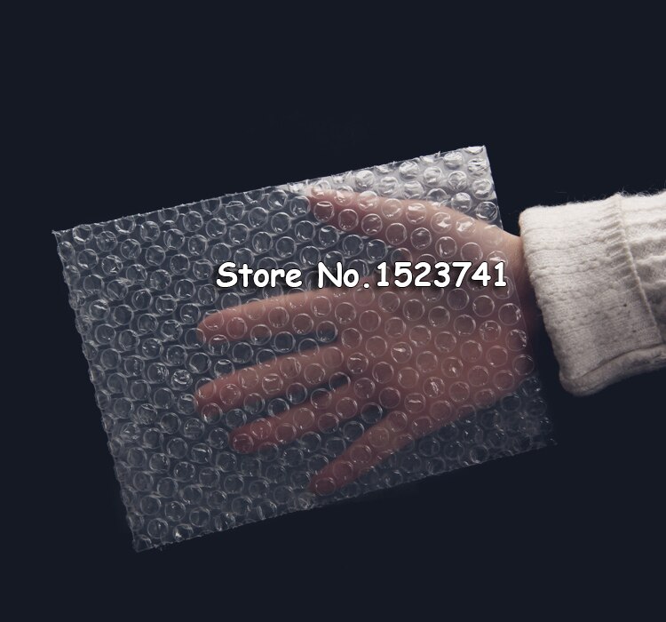 Bolsas de plástico para embalaje de burbujas, envoltorio de plástico de 80x100mm, plástico PE transparente, a prueba de golpes, doble película, 100 unidades