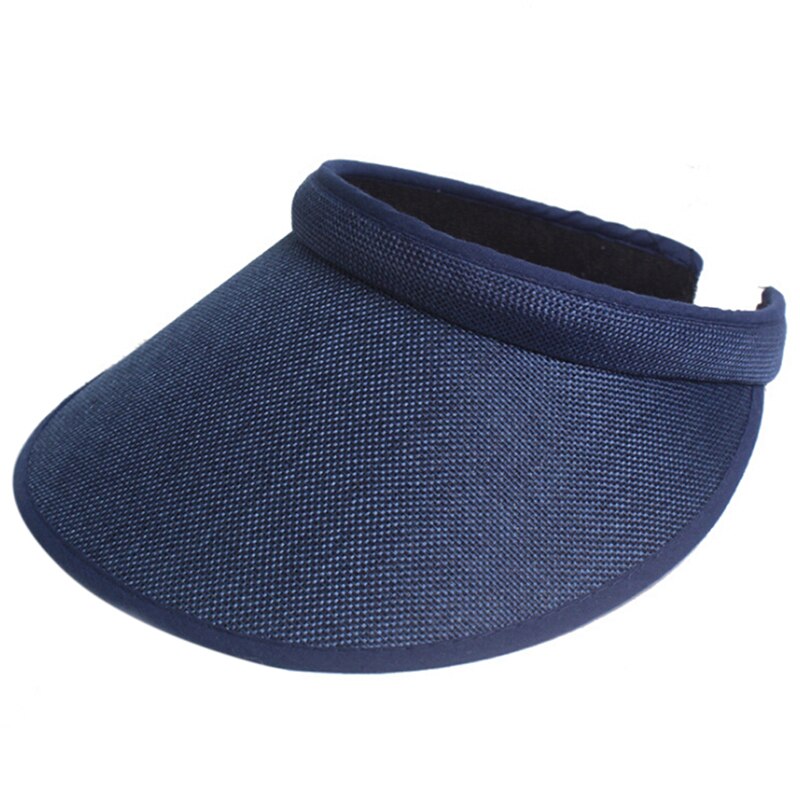 Zomer Strand Zonneklep Dames Stro Brede Rand Zonnehoed Cap Meisje Kids Hoeden Vrouwen Caps Chapeu Paille Femme Zonnehoed voor Vrouwen: navy blue