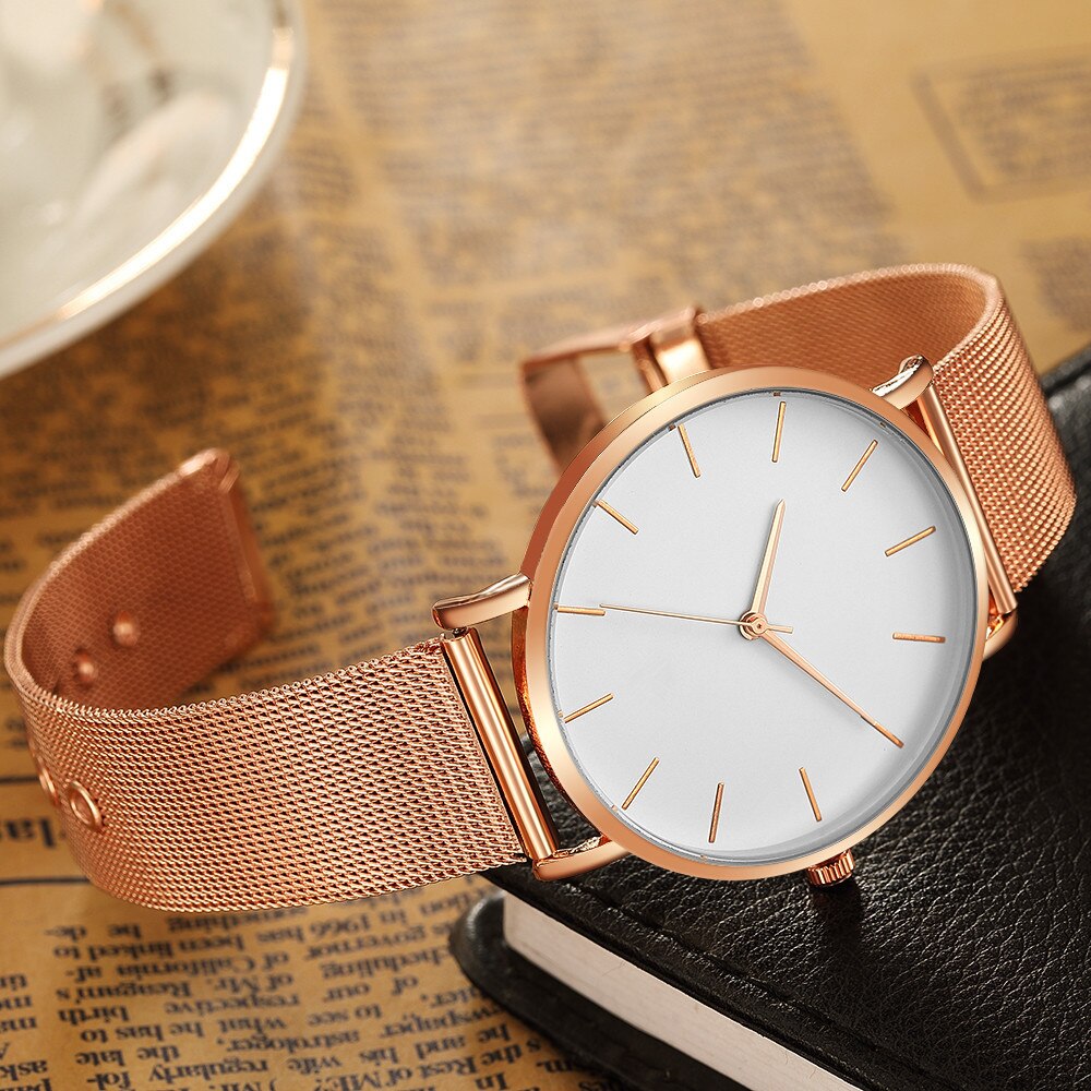 Relojes ultrafinos sencillos para mujer, reloj de pulsera,