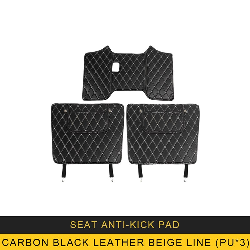 Carmangofor toyota prado 150 bilpleje sæde rygbeskytter cover læder anti-kick mat pad pude indvendigt tilbehør: Grå