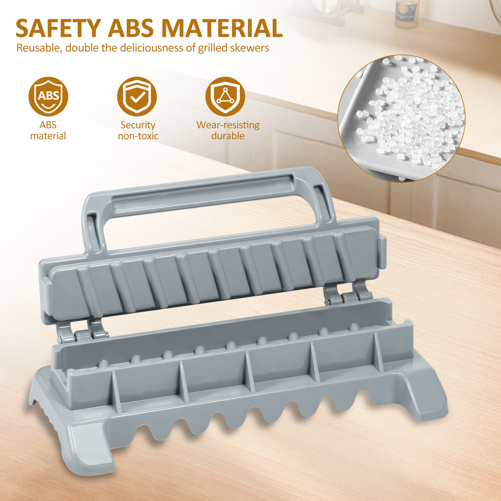 Plastic Kebab Maker Draagbare Pers Kebab Maker Herbruikbare Grote Handleiding Kebab Mold Grillen Tool Barbecue Spiesjes voor Thuis Chef's