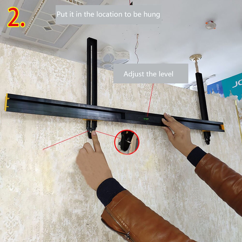 Regla de nivel de punzonado de posición de medición de suspensión de 100cm herramienta de imagen medidor multifunción para pintura colgante