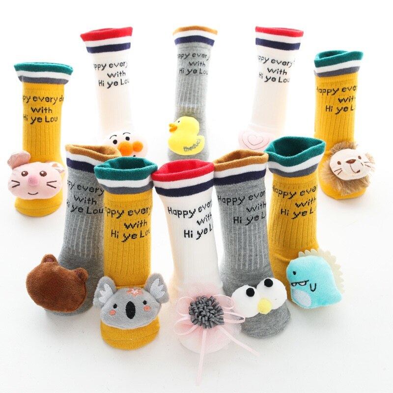 2022 Spring Autumn Baby Cartoon Doll Stockings baby Cotton Cute Animal Socks Baby Boy And Baby Girl Socks 0-3Y