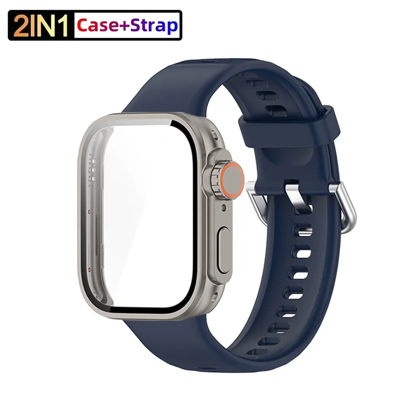 Correa de silicona para Huawei Watch Fit 3 Band con funda protectora de pantalla mejorada a Ultra2 funda para Huawei Fit 3 accesorios de muñeca: Celestial teal