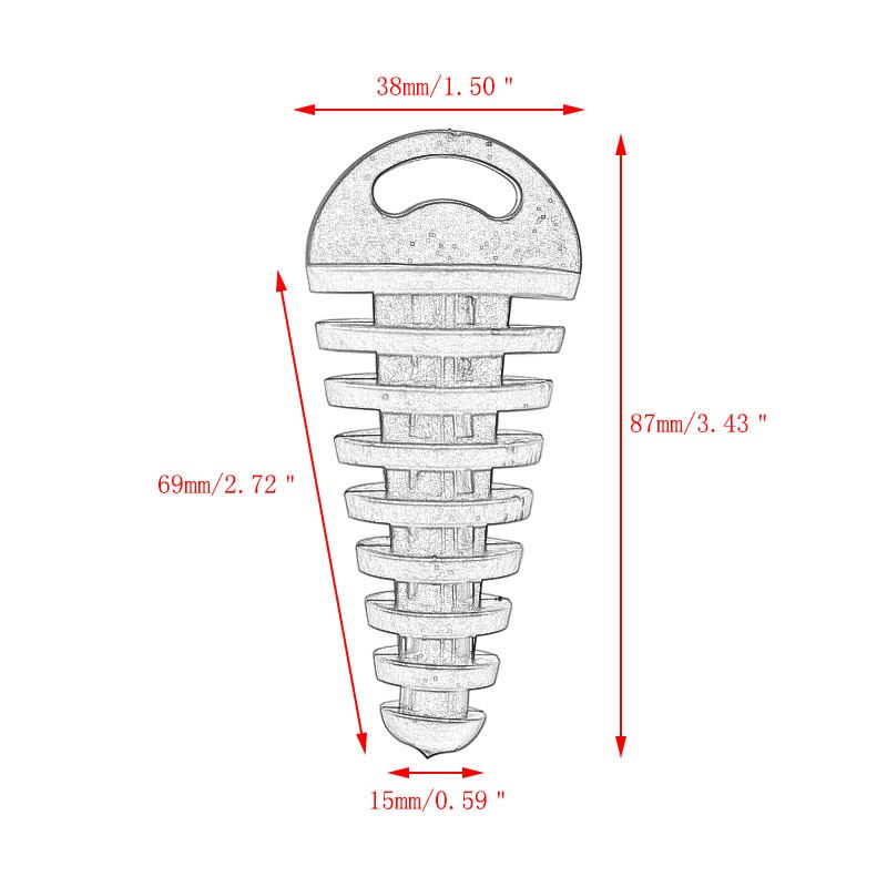 Moottoripyörän pakoputki motocross pvc 15-38mm pakoputken ilmanpoistotulppa pakoputken äänenvaimennin äänenvaimentimen pesutulpan putken suoja