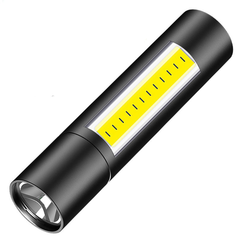 ZHIYU USB Rechargable Mini LED Flashlight 3 Lighting Modes Waterproof Torch Telescopic Zoom Stylish Portable Suit Night Lighting
