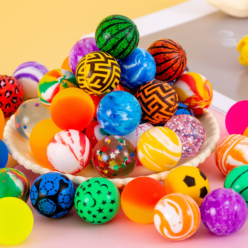 Rubber Bouncing Balls Kids Toys For Vending Machines Balle Rebondissante 32MM Pelotas Saltarinas Niños Juguetes Divertidos