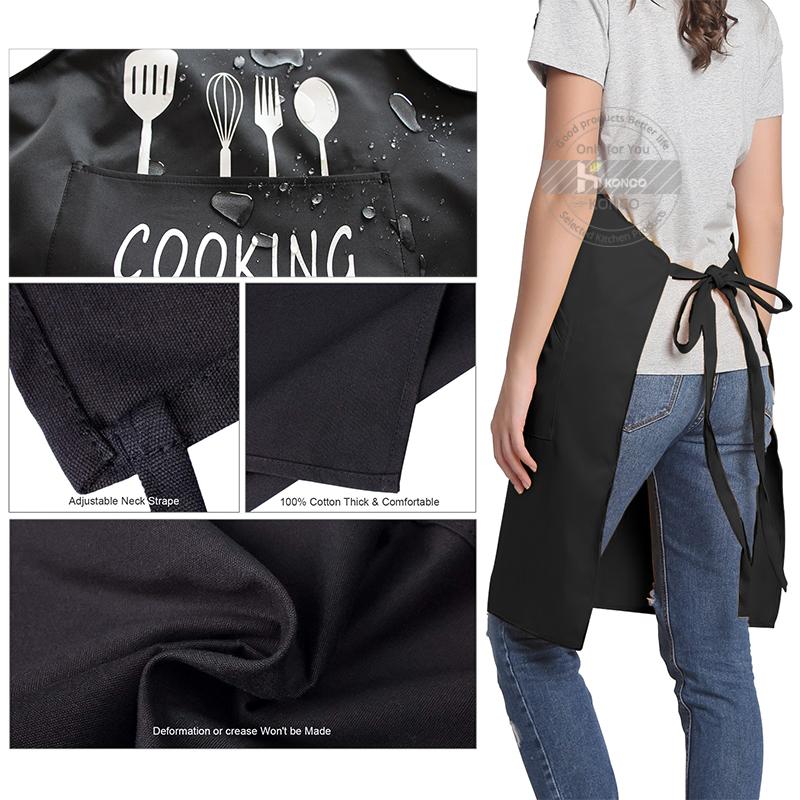 Delantal de cocina al óleo impermeable, delantales de Chef para Mujeres Hombres pechera para cocina delantal Idea para limpieza de lavavajillas pintura