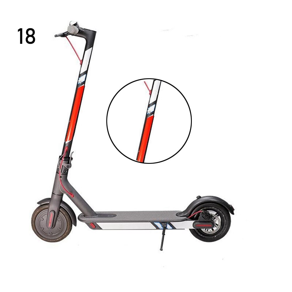 1 Set 20 Colors Reflective Styling Stickers Xiaomi Mijia M365 Night Safety Decal Skateboard Warning Strip Electric Scooter Parts: 18