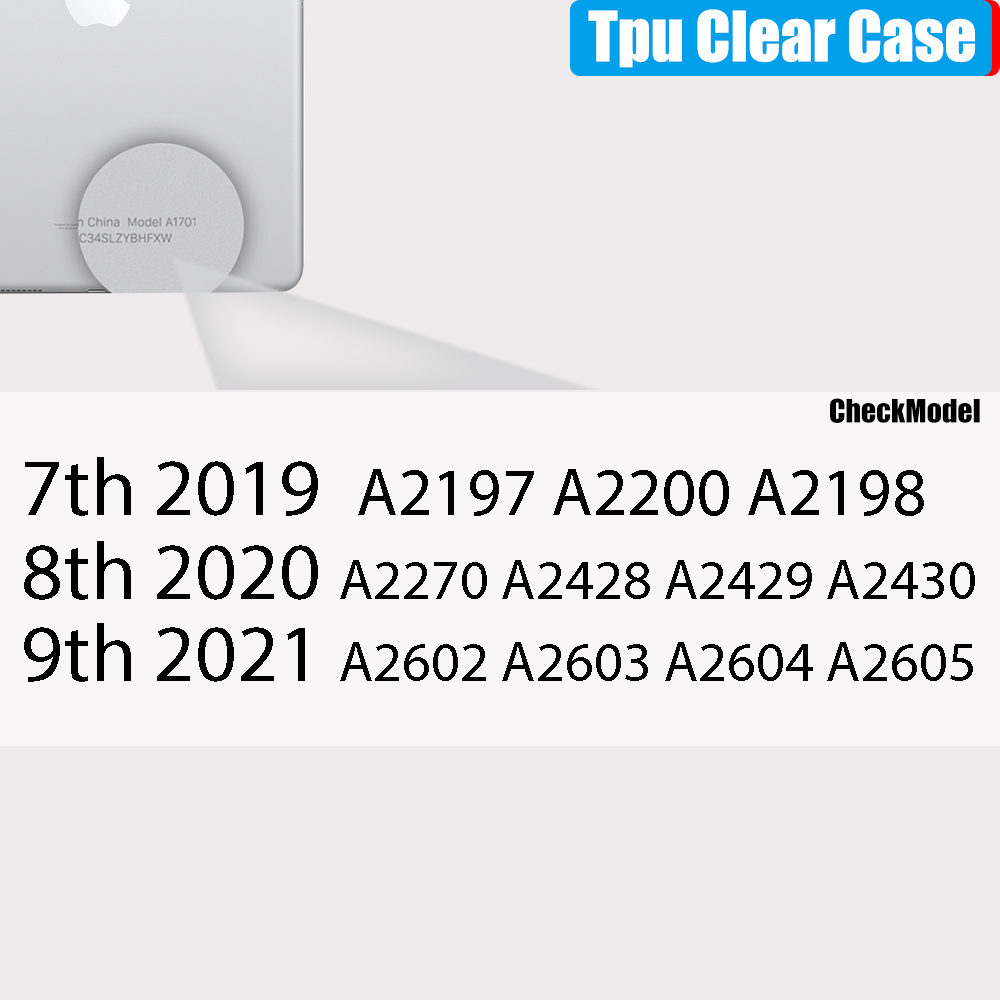 TPU Doorzichtige Hoes Voor Ipad Pro 11 12.9 10.5 9.7 9e Generatie Mini 6 Air 5 4 2 1 10e 8 7 5 Protect Funda Ipad Accessoires: WHITE