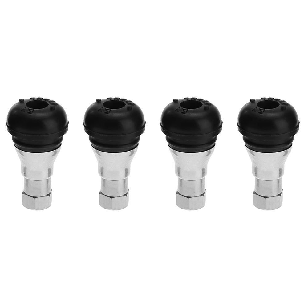 4 stk/parti dekkventil bil krom gummi tubeless hjul dekk dekk ventil stammedeksel egnet til standard 11mm felghull