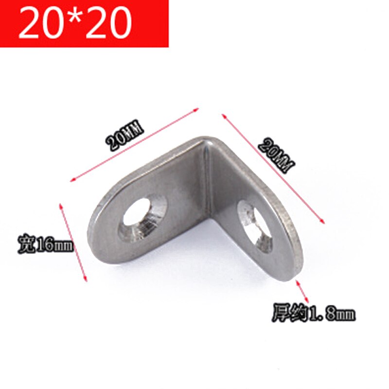 10Ppcs/Set Rvs Hoek Hoek Beugels Fasteners Protector Maat Hoek Stand Ondersteunende Meubels Hardware Tool