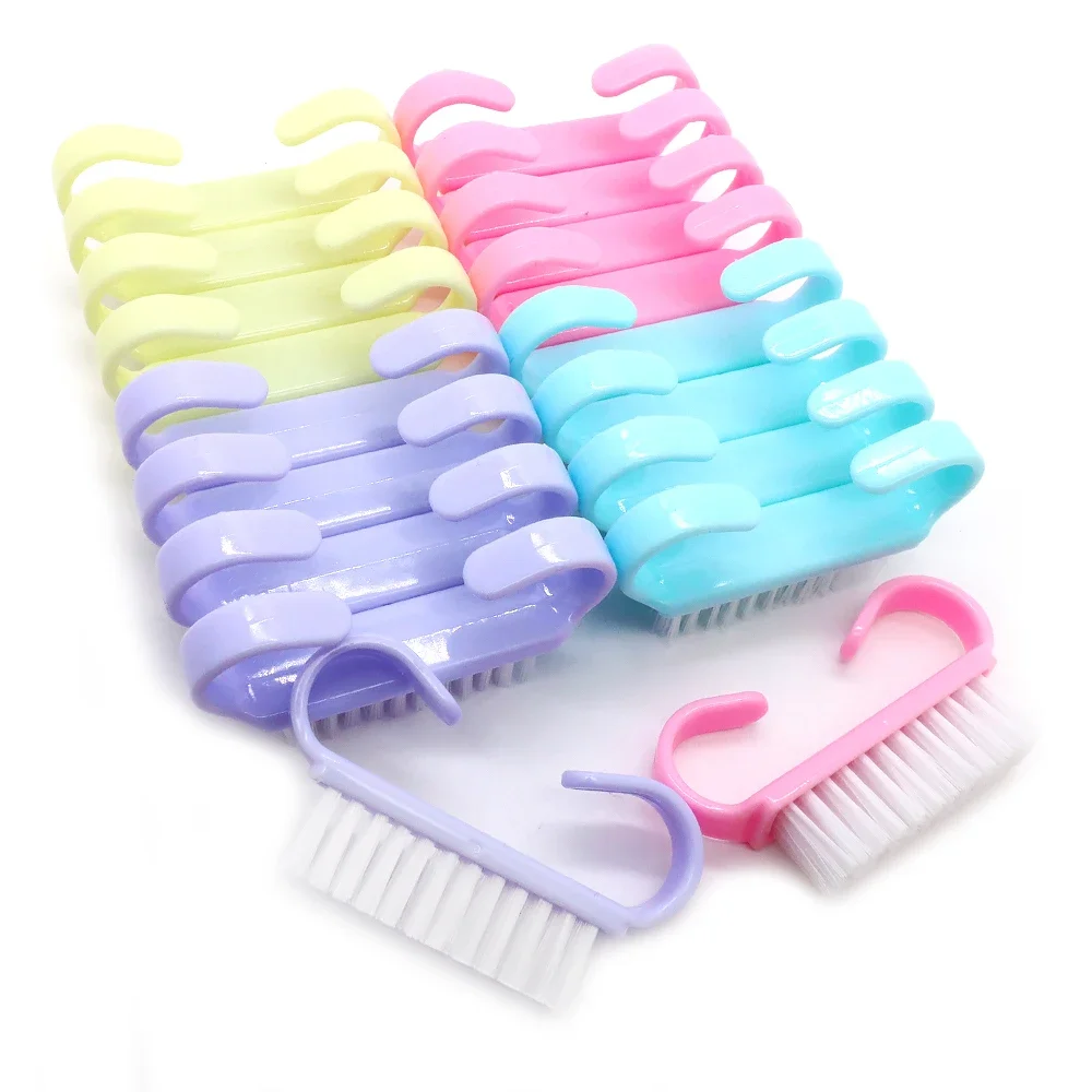 10/20/50/100 Stuks Handgreep Nagelborstel Vingernagel Scrub Schoonmaken Nagelborstels Cleaner Nail scrubber Bulk Voor Mannen Vrouwen JEARLYU