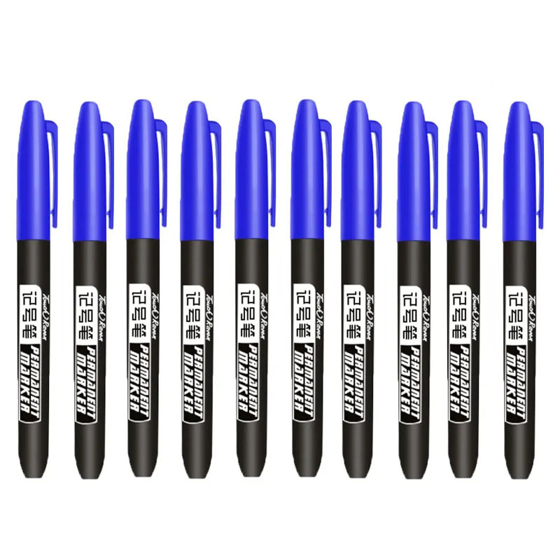 6/10 pièces stylo marqueur Permanent Manga dessin marqueurs noir bleu rouge encre étanche croquis stylos papeterie Art fournitures scolaires: YELLOW
