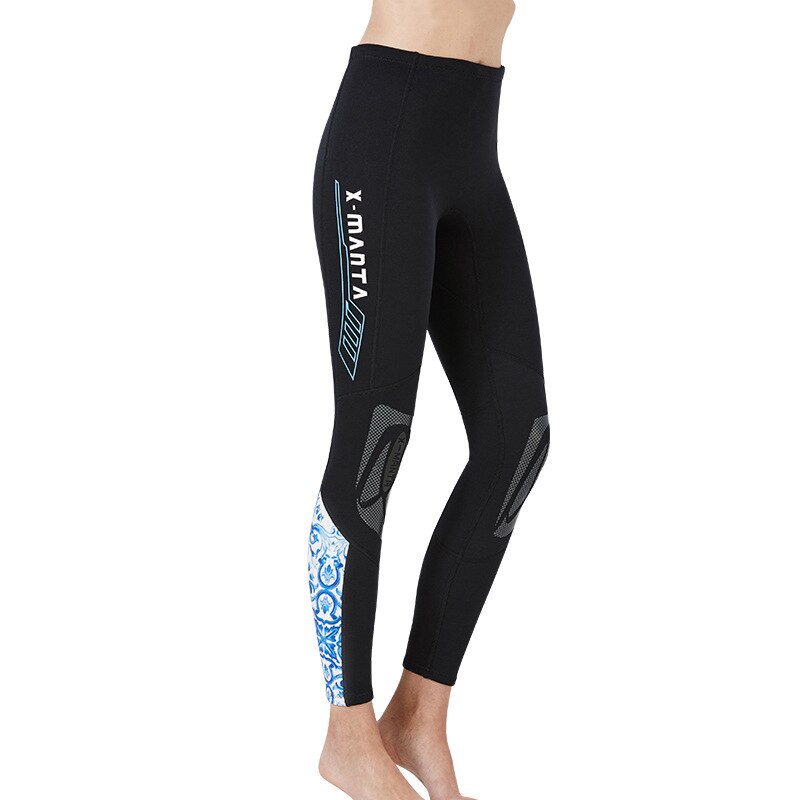 dive&amp;sail 1.5mm Neoprene wetsuit pants trunk long pant Thermo Leggings Diving Pant for keep warm: blue Black for Women / S