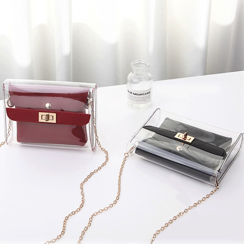 Vrouwen Schoudertassen PU Handtas Party Pakket Transparante Tas Messenger Crossbody Tas/DOOR