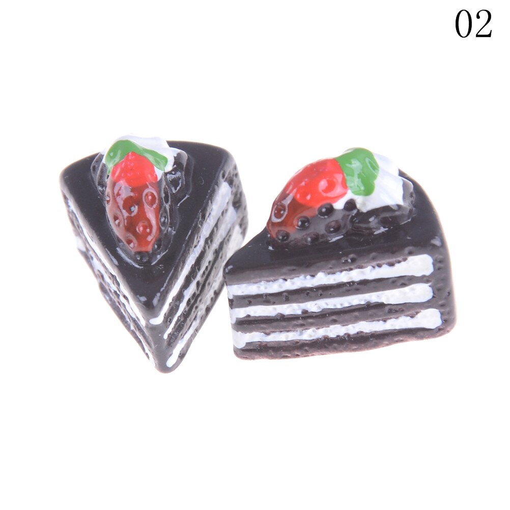 Cute Mini Play Toy Fruit Food Cake Candy Fruit Hamburg Biscuit Donuts Miniature For Dolls Accessories Kitchen Play Toys: J 02