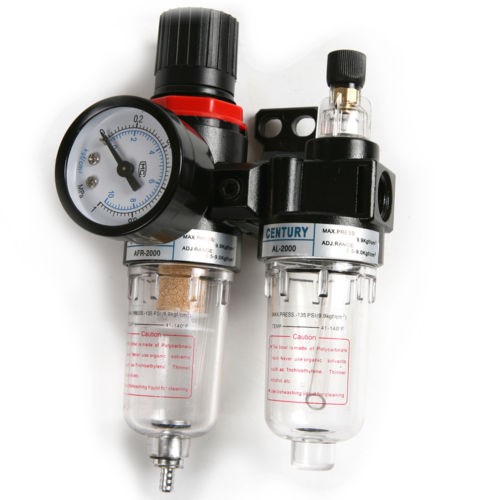 AFC-2000 1/4" BSPP Pneumatic Air Filter Regulator Lubricator Combinations Oil Separator In Stock
