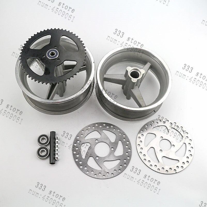 Cubo de rueda de vacío de aleación de aluminio para bicicleta de bolsillo, parte trasera de bolsillo para moto de 47cc y 49cc, 110/50-6,5 y delantera, 90/65-6,5