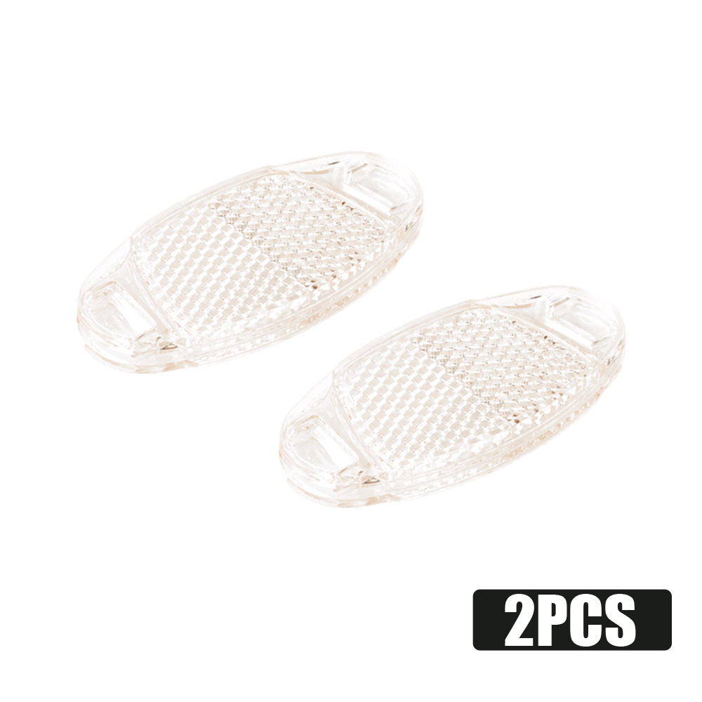 Reflectores nocturnos de montaje reflectante para llanta de rueda, luces intermitentes, Reflector de radios de bicicleta, luz de advertencia de seguridad, 2 uds.: Blanco