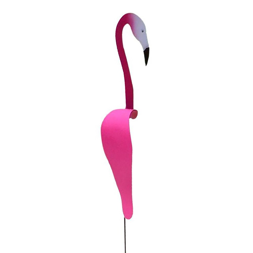 Flamingo Swirling Bird Metal Dynamic Decorative White Duck Spin The Breeze Lawn Art Ornaments Home Garden Decoration: Dark pink
