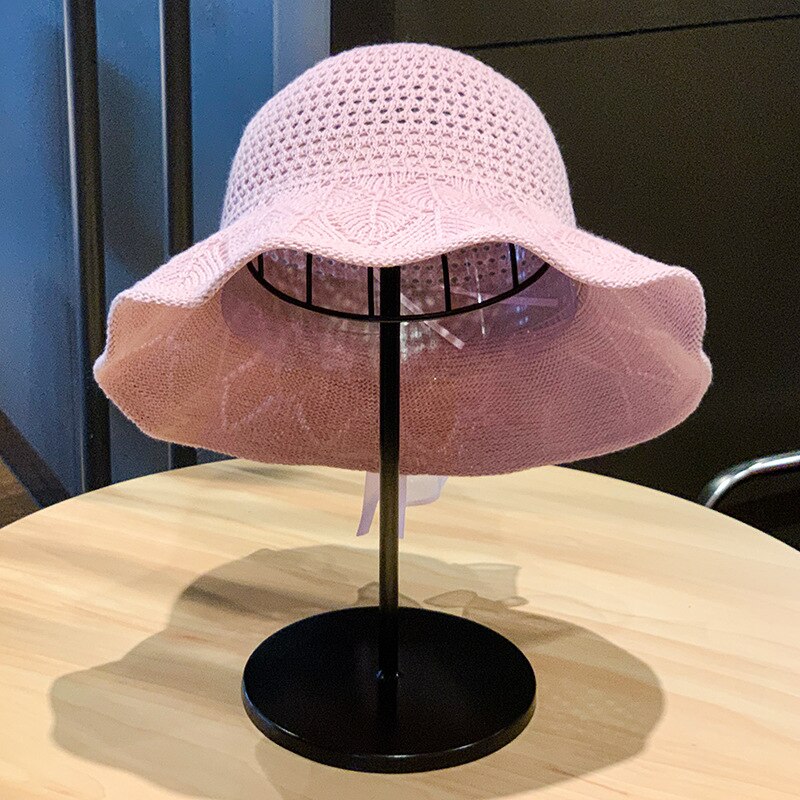 Summer Bucket Hat Woman Beach Sun Hats Leisure Journey Outdoors Vacation Accessories UV Protection Big Brimmed Hat: a1