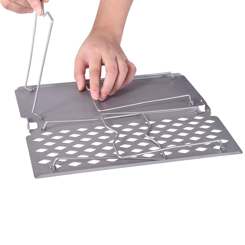 Grenzenlose Reise Titan Grill mit Braten Platte draussen Steak BBQ Holzkohle Grill Netto Ultraleicht Faltbare Camping Tisch Ti2028C