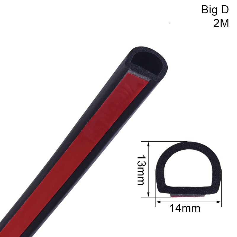 Ns modificeren 2m auto epdm rubberen afdichtstrip vorm bpz grote d kleine d autodeur beschermstrip geluidsisolatie auto accessoires: Groente