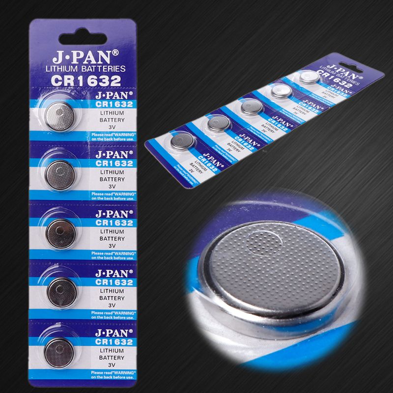 5PCS Button Battery CR1632 Lithium Coin Cell Batteries 3V LM1632 BR1632 ECR1632 CR 1632 Electronic Watch Toy Remote