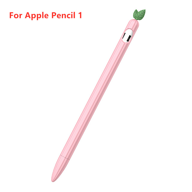 Coque de protection Anti-perte pour Apple Pencil 2, étui en Silicone pour iPad 1/2, stylet protecteur: Pink-1st