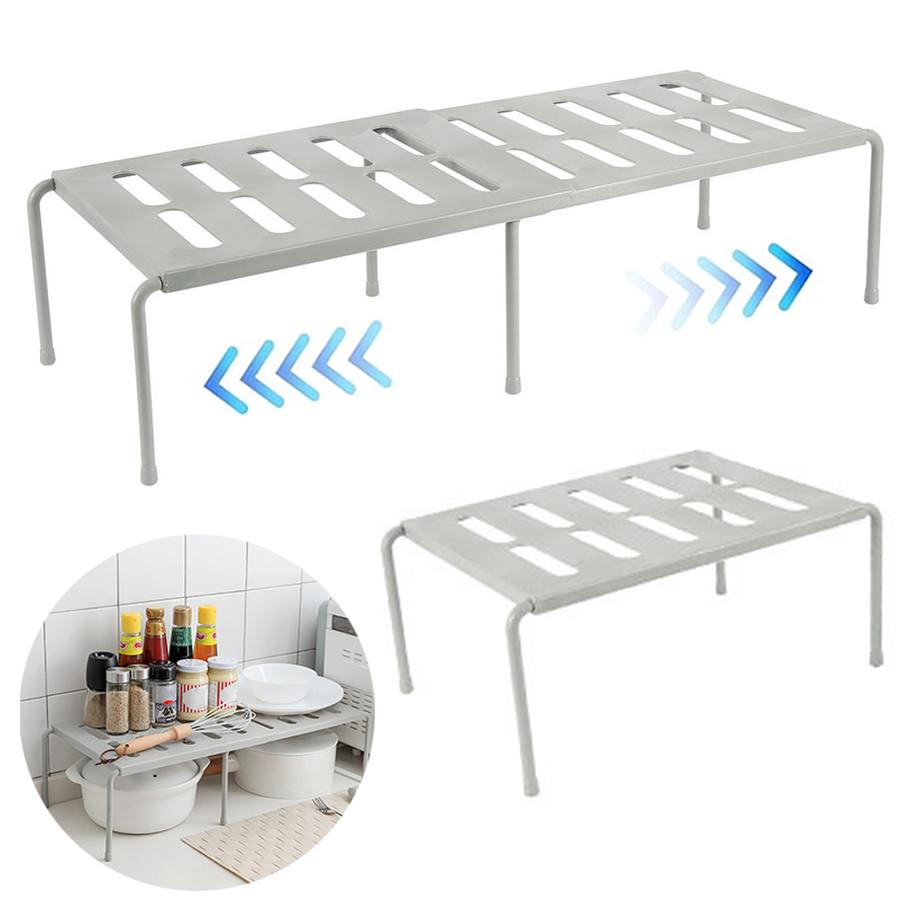 Ausziehbares Küchenschrank-Organizer-Regal für Lebensmittel, Gewürze, Geschirr, Aufbewahrungsregal, platzsparendes Regal, Schrank-Organizer-Halter