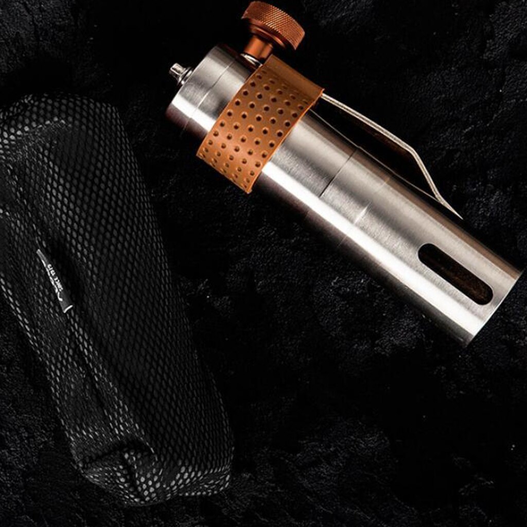 Silver Coffee Grinder Mini Stainless Steel Hand Manual Handmade Coffee Bean Burr Grinders Mill Kitchen Tool Crocus Grinders