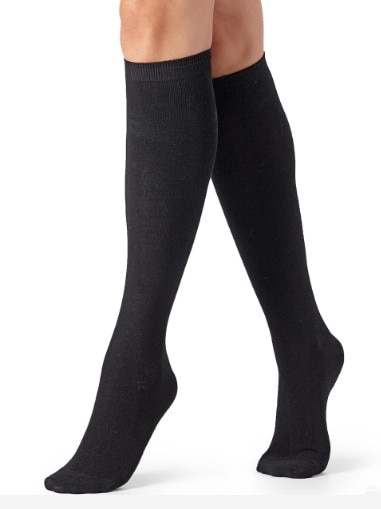 Black Women Cotton Rich Stockings Knee High Thigh High Socks