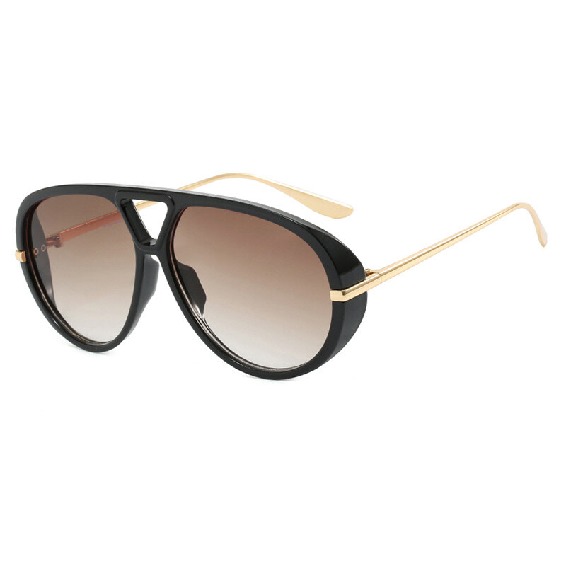 Gafas De Sol De lujo De De para mujer, gafas De Sol Vintage De gran tamaño para sexo, gafas De Sol De negras para mujer # 300864: Negro