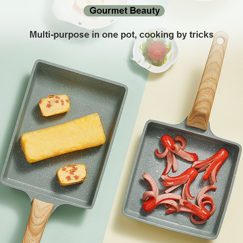 Non stick Egg frying pan Egg Pancake Pan japanese kitchen cooking pot cast iron skillet Home Breakfast Maker cookware set