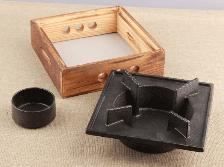 portable mini cast iron bbq grills table grill barbecue stove 16*16cm only stove for single 024-1