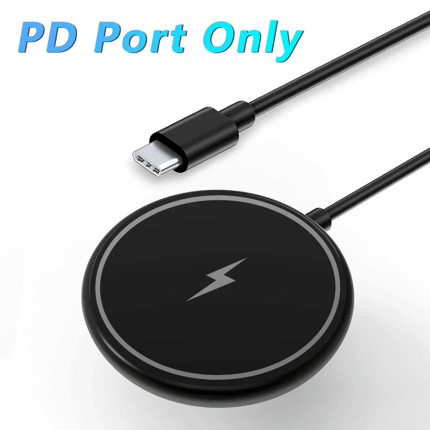 30W Magnetic Wireless Charger Pad for iPhone 15 14 13 12 11 Pro Max Mini Desktop Chargers USB A PD Magnet Fast Charging Station: green
