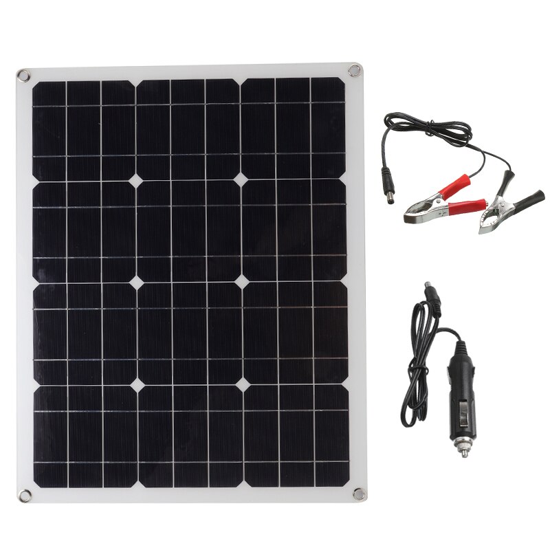 12V Solar Panel50W double USB Output Solar battery Panel Solar For Tourist Mountaineering 10/20/30/40/50A controller Waterproof