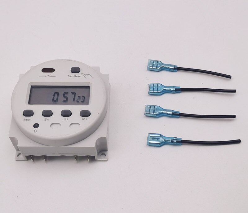 220V 110V 24V 12V AC DC Digital Countdown Timer Automatic Daily/Hour/Seconds Programmable Cycle Time Control Switch White