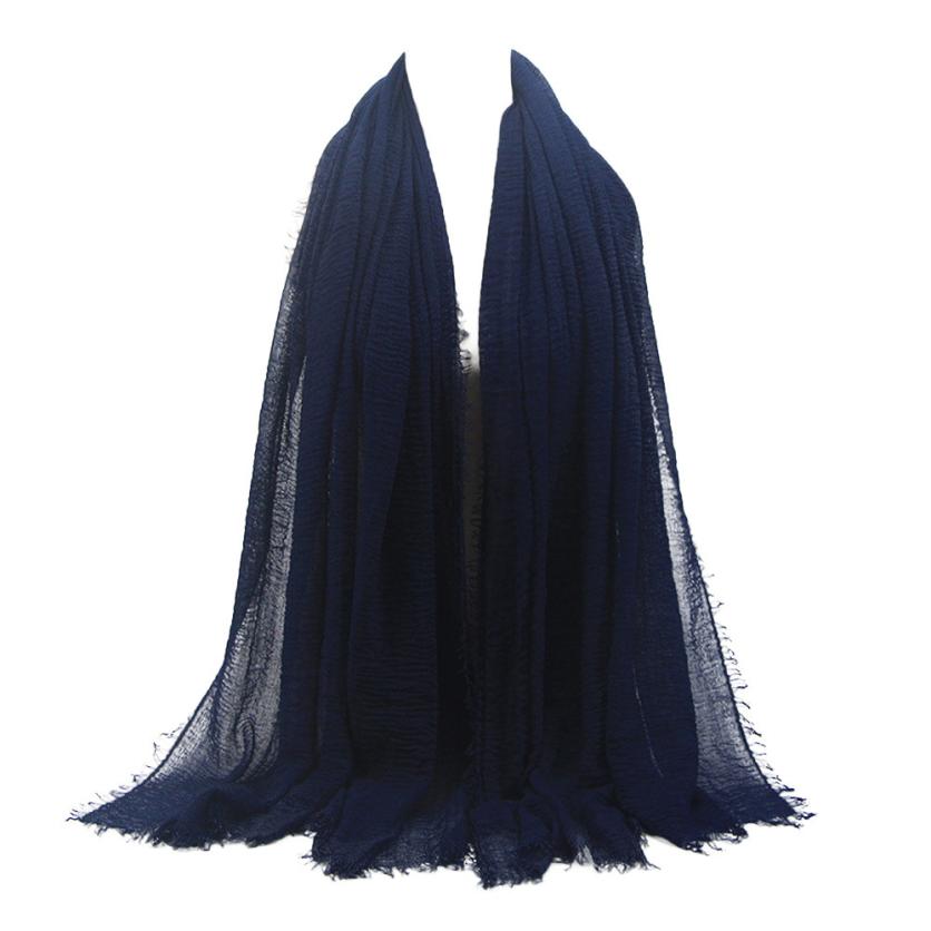 Premium Viscose Maxi Crinkle Cloud Hijab Scarf Shawl Soft Islam Muslim Women Lady Sales #J05: PEACOCK BLUE