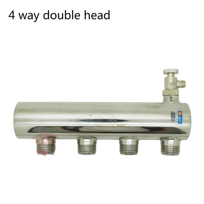 Dobbelthovedet rustfrit stål manifold gulvvarme manifold gulvvarme manifold vand manifold 2-7 vejs